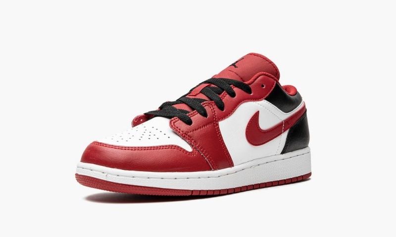 Nike Air Jordan 1 Low GS Lasten Kengät Valkoinen Punainen Mustat | 486IGDLSE