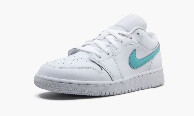 Nike Air Jordan 1 Low (GS) 'Multicolor Swoosh' Lasten Kengät Valkoinen Monivärinen Vaaleanturkoosi | 153JNLZQM