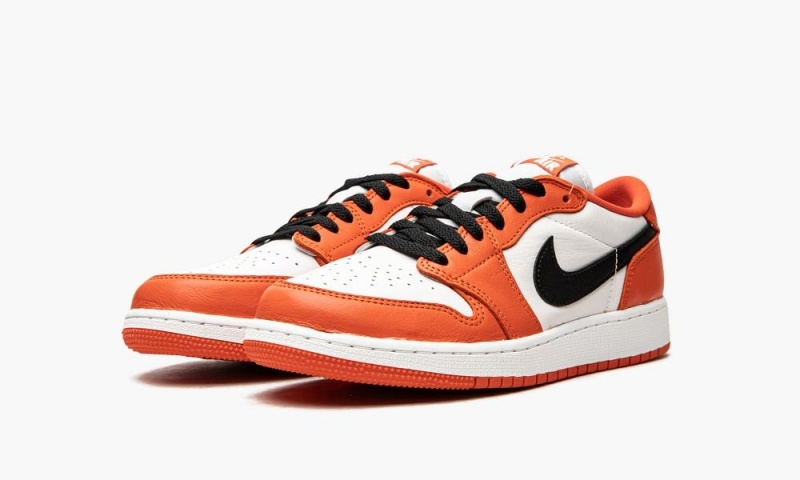 Nike Air Jordan 1 Low GS 'Starfish' Lasten Kengät Valkoinen Mustat Oranssi | 347APRGQD