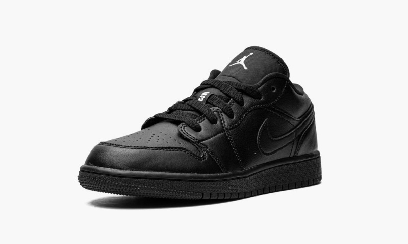 Nike Air Jordan 1 Low GS 'Triple Black' Lasten Kengät Mustat Valkoinen | 673HZREPL