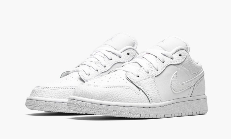 Nike Air Jordan 1 Low GS 'Triple White' Lasten Kengät Valkoinen | 786NXLAUV
