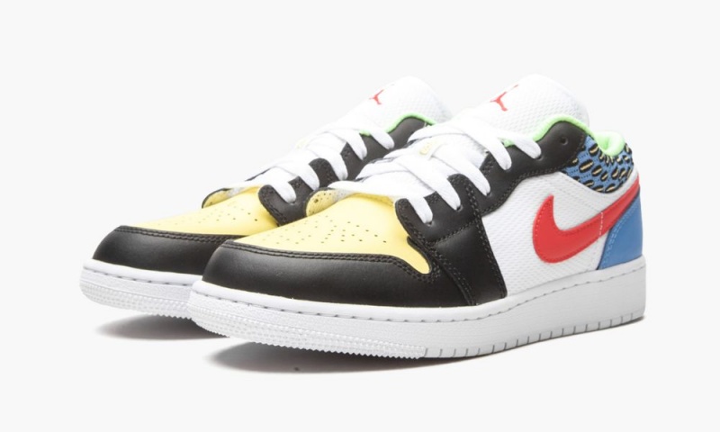 Nike Air Jordan 1 Low GS 'White Mesh / Multicolor' Lasten Kengät Mustat Punainen Valkoinen | 413XERDSY