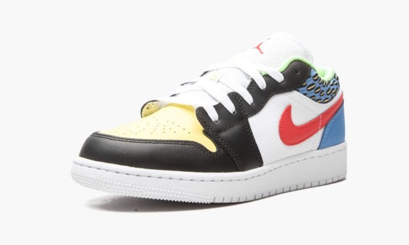 Nike Air Jordan 1 Low GS 'White Mesh / Multicolor' Lasten Kengät Mustat Punainen Valkoinen | 413XERDSY