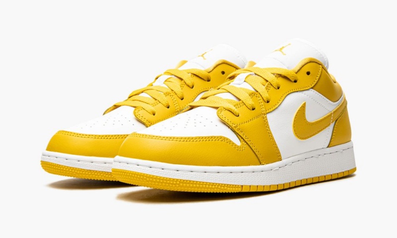Nike Air Jordan 1 Low GS 'White / Pollen' Lasten Kengät Keltainen Valkoinen Sinapinkeltainen | 648BATMVY
