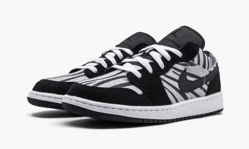 Nike Air Jordan 1 Low GS 'Zebra' Lasten Kengät Mustat Valkoinen | 039MGBLHN
