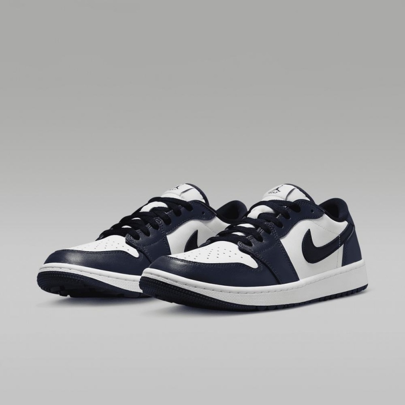 Nike Air Jordan 1 Low G Miesten Kengät Valkoinen Laivastonsininen Mustat | 541SROJUF