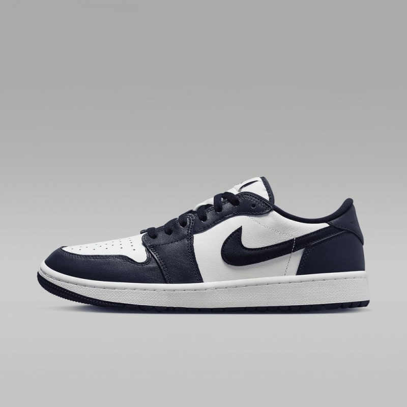 Nike Air Jordan 1 Low G Miesten Kengät Valkoinen Laivastonsininen Mustat | 541SROJUF