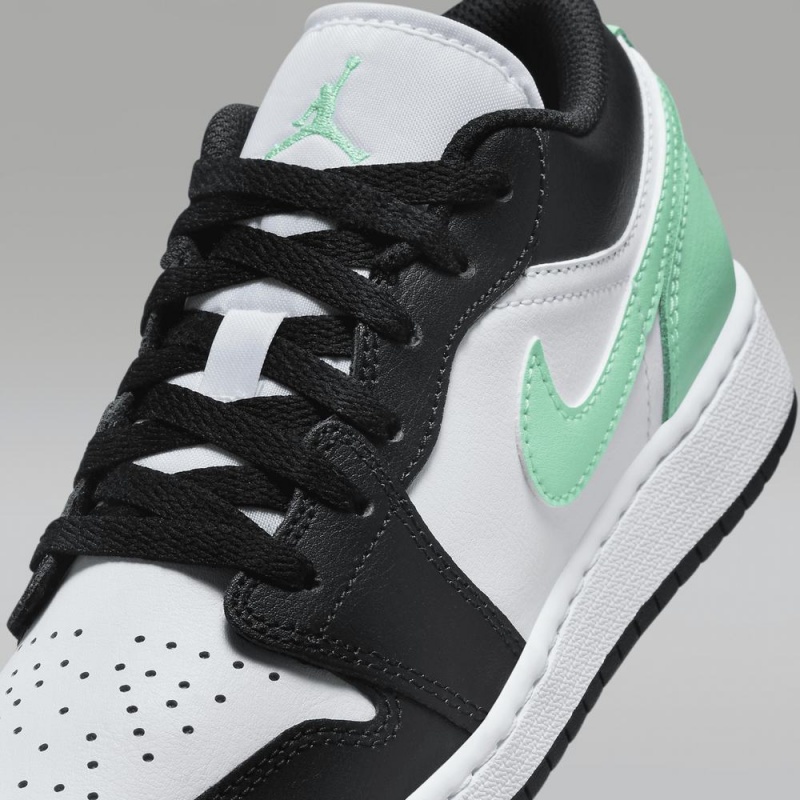 Nike Air Jordan 1 Low Lasten Kengät Mustat Valkoinen Vihreä | 123EIRBDS