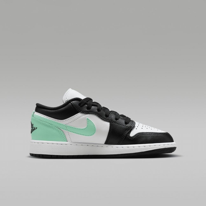 Nike Air Jordan 1 Low Lasten Kengät Mustat Valkoinen Vihreä | 123EIRBDS