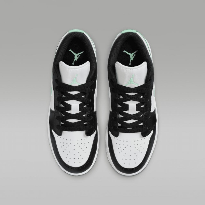 Nike Air Jordan 1 Low Lasten Kengät Mustat Valkoinen Vihreä | 123EIRBDS