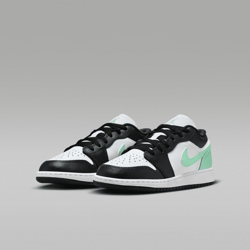 Nike Air Jordan 1 Low Lasten Kengät Mustat Valkoinen Vihreä | 123EIRBDS