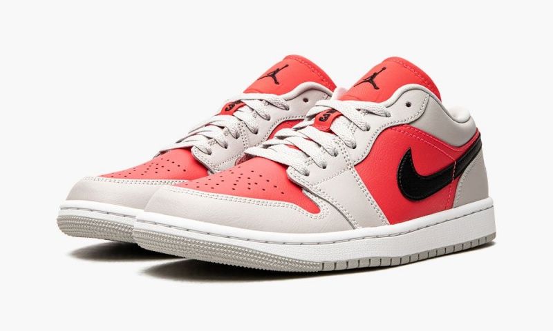Nike Air Jordan 1 Low 'Light Iron Ore / Siren Red' Naisten Kengät Mustat Punainen | 724PZBGLH
