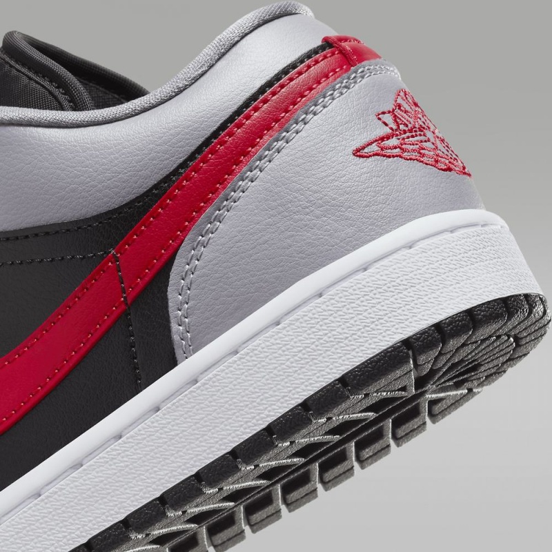 Nike Air Jordan 1 Low Miesten Kengät Harmaat Mustat Valkoinen Punainen | 028YPECBT