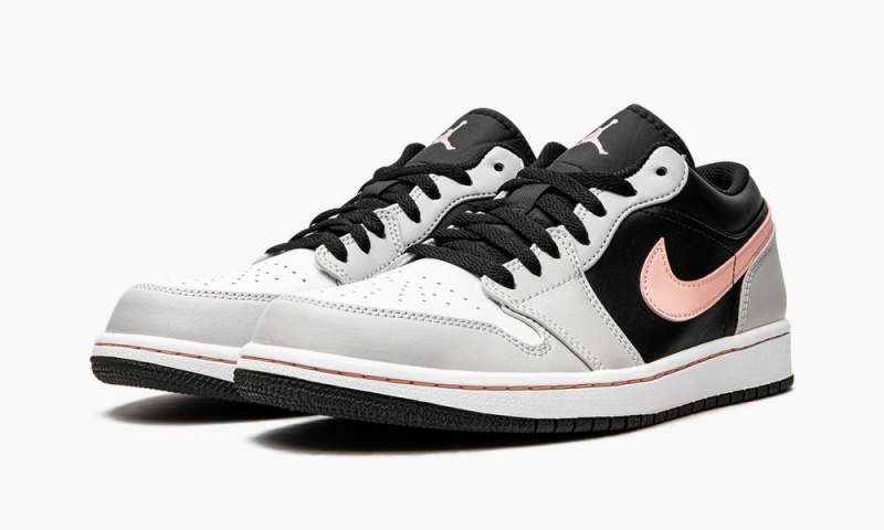 Nike Air Jordan 1 Low Miesten Kengät Mustat Koralli Harmaat | 359GNJVQM