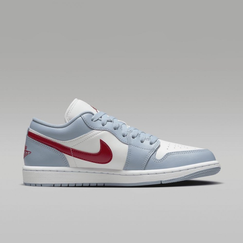 Nike Air Jordan 1 Low Miesten Kengät Sininen Harmaat Valkoinen Punainen | 312WDHMLQ