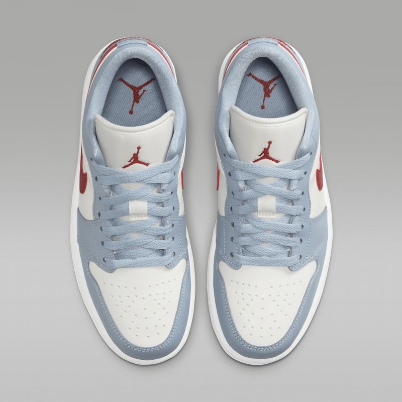 Nike Air Jordan 1 Low Miesten Kengät Sininen Harmaat Valkoinen Punainen | 312WDHMLQ
