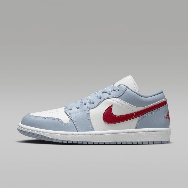 Nike Air Jordan 1 Low Miesten Kengät Sininen Harmaat Valkoinen Punainen | 312WDHMLQ