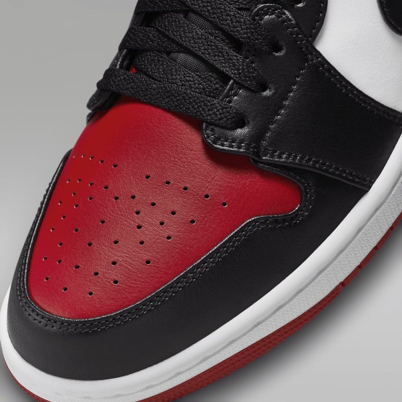 Nike Air Jordan 1 Low Miesten Kengät Valkoinen Punainen Mustat | 096ODIWLV