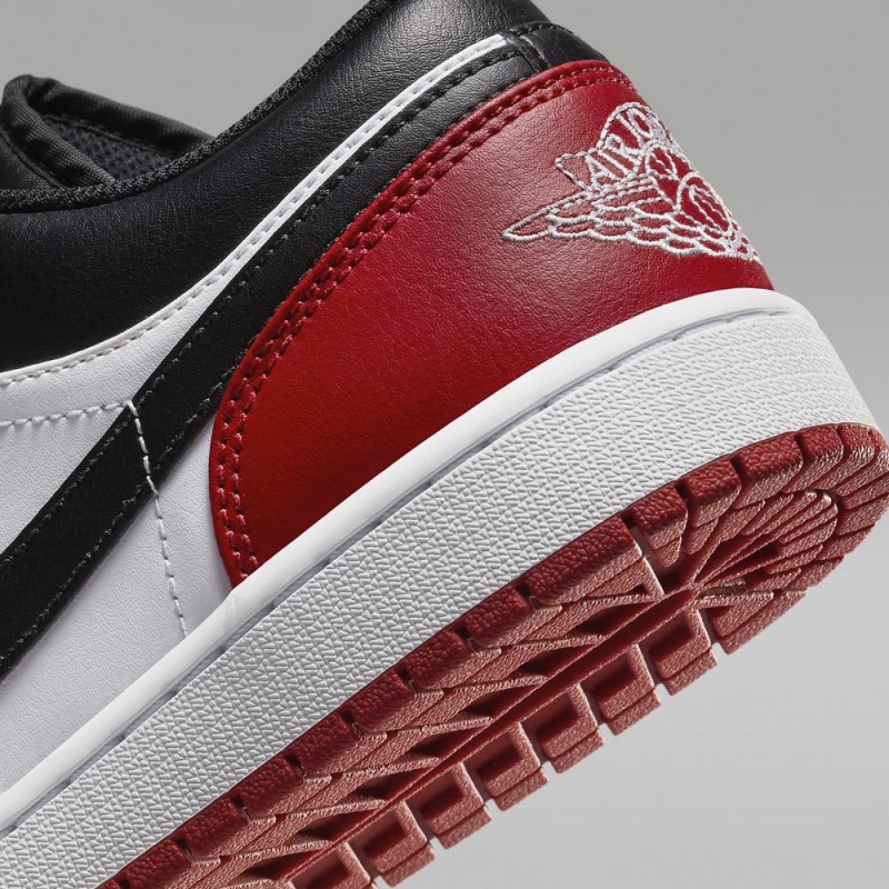 Nike Air Jordan 1 Low Miesten Kengät Valkoinen Punainen Mustat | 096ODIWLV