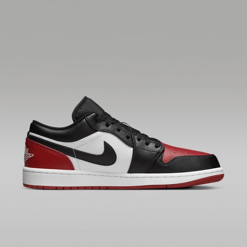 Nike Air Jordan 1 Low Miesten Kengät Valkoinen Punainen Mustat | 096ODIWLV