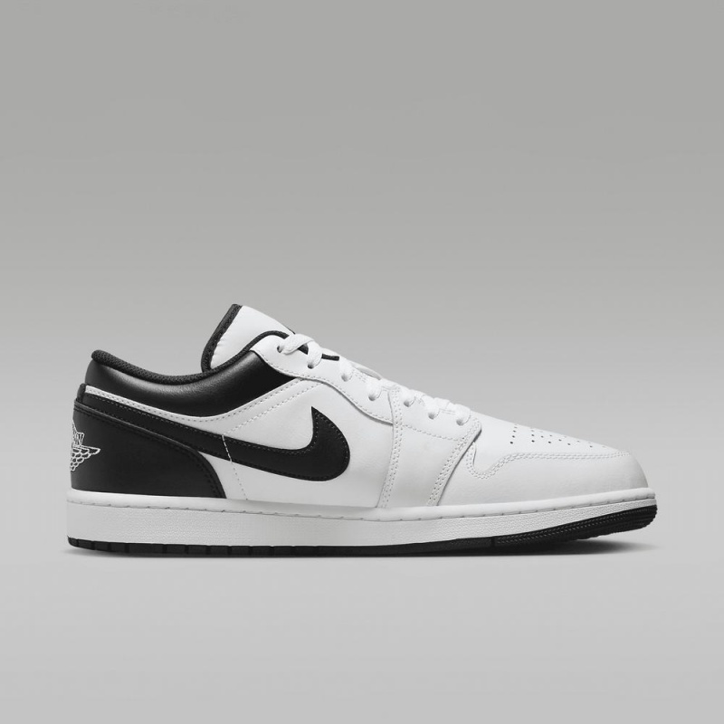 Nike Air Jordan 1 Low Miesten Kengät Valkoinen Mustat | 763RSDFUP