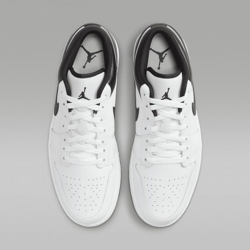 Nike Air Jordan 1 Low Miesten Kengät Valkoinen Mustat | 763RSDFUP