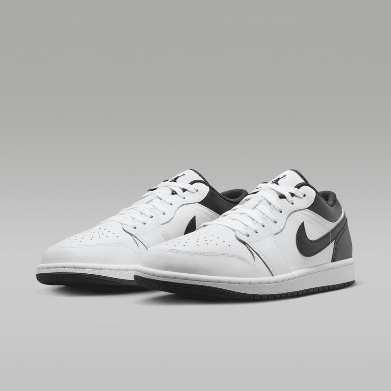 Nike Air Jordan 1 Low Miesten Kengät Valkoinen Mustat | 763RSDFUP