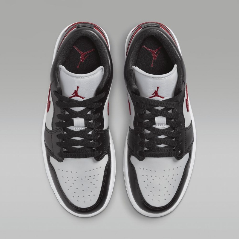 Nike Air Jordan 1 Low Miesten Kengät Valkoinen Mustat Punainen | 745YVJDKF