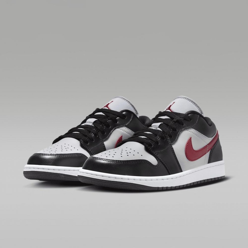 Nike Air Jordan 1 Low Miesten Kengät Valkoinen Mustat Punainen | 745YVJDKF