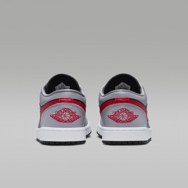 Nike Air Jordan 1 Low Naisten Kengät Harmaat Mustat Valkoinen Punainen | 429YRWFNU