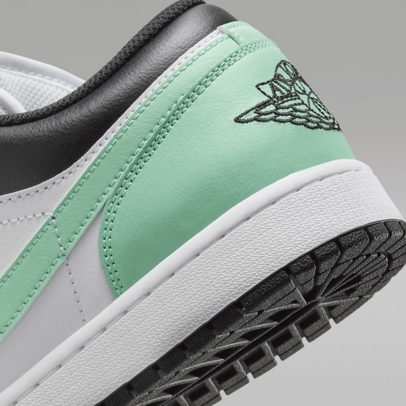 Nike Air Jordan 1 Low Naisten Kengät Mustat Valkoinen Vihreä | 109UTPLSR