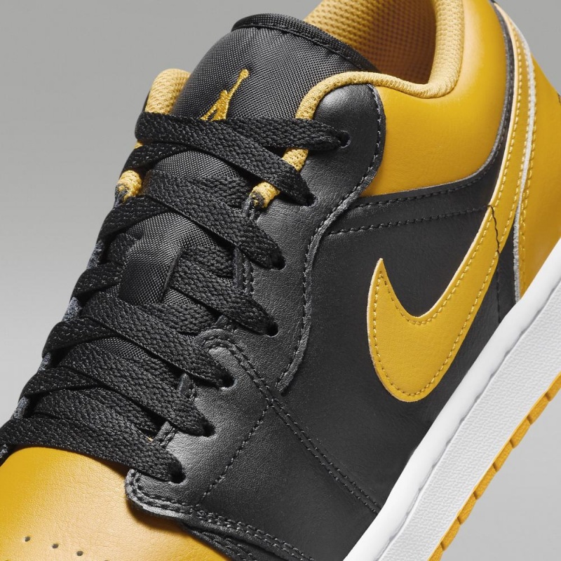 Nike Air Jordan 1 Low Naisten Kengät Mustat Valkoinen Keltainen | 295XBDNRH