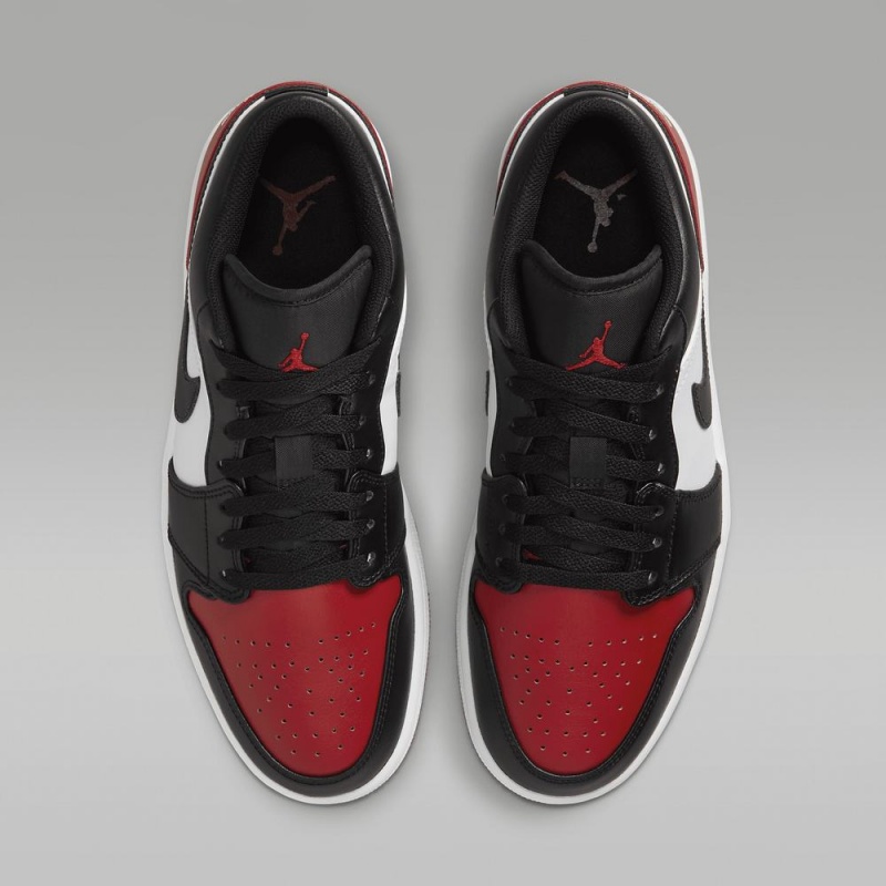 Nike Air Jordan 1 Low Naisten Kengät Mustat Punainen Valkoinen | 135IKBAUN