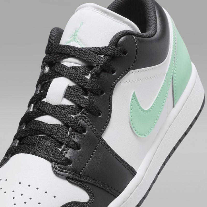 Nike Air Jordan 1 Low Naisten Kengät Valkoinen Mustat Vihreä | 710RABQZT