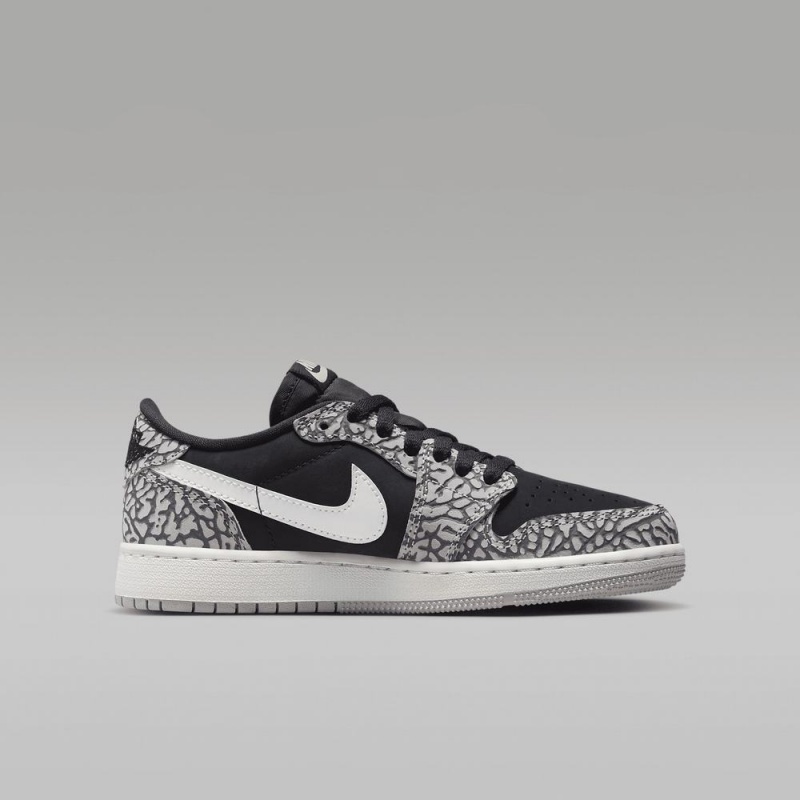 Nike Air Jordan 1 Low OG Lasten Kengät Mustat Valkoinen | 684GIPNHB