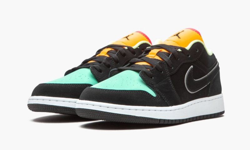 Nike Air Jordan 1 Low SE GS 'Aurora Green' Lasten Kengät Mustat Vihreä | 794YNTUEG