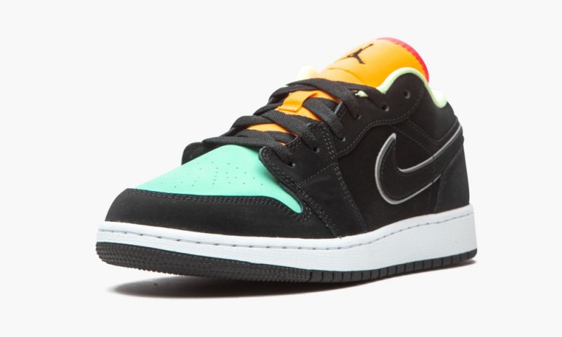 Nike Air Jordan 1 Low SE GS 'Aurora Green' Lasten Kengät Mustat Vihreä | 794YNTUEG