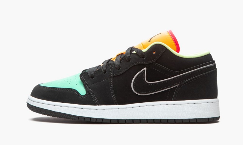 Nike Air Jordan 1 Low SE GS \'Aurora Green\' Lasten Kengät Mustat Vihreä | 794YNTUEG