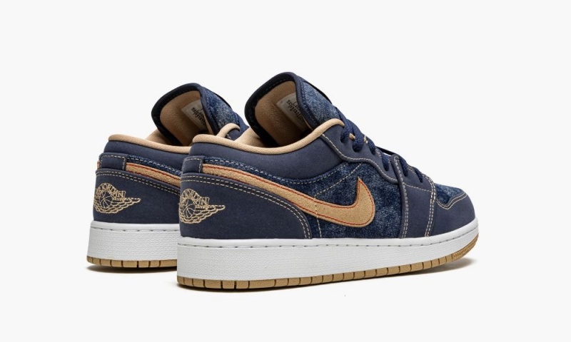 Nike Air Jordan 1 Low SE GS 'Denim' Lasten Kengät Laivastonsininen | 832OGVPIL