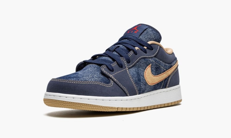 Nike Air Jordan 1 Low SE GS 'Denim' Lasten Kengät Laivastonsininen | 832OGVPIL