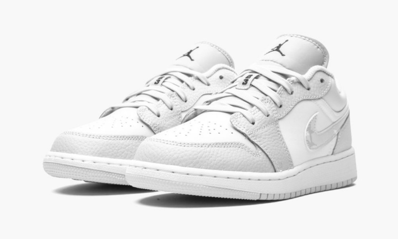 Nike Air Jordan 1 Low SE GS 'Grey Camo Swoosh' Lasten Kengät Valkoinen Harmaat | 265HQJZYI