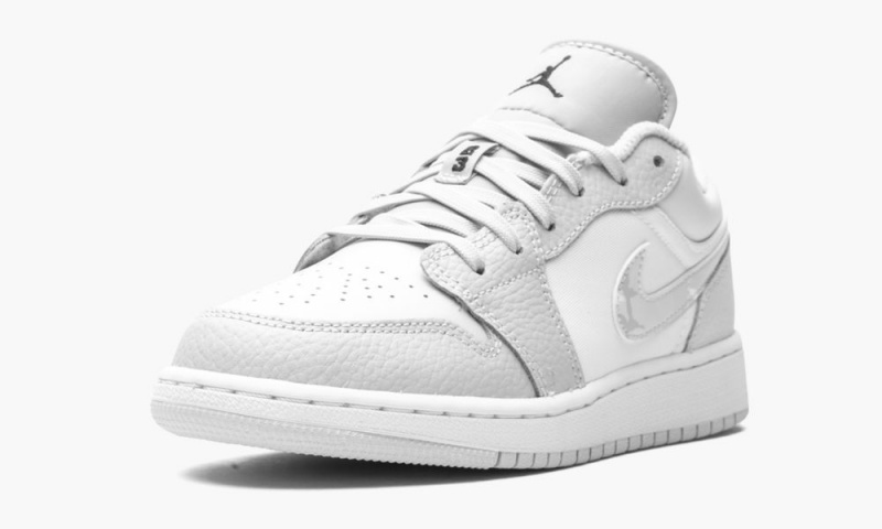 Nike Air Jordan 1 Low SE GS 'Grey Camo Swoosh' Lasten Kengät Valkoinen Harmaat | 265HQJZYI