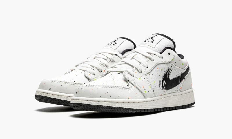 Nike Air Jordan 1 Low SE GS 'Paint Splatter' Lasten Kengät Mustat Oranssi Valkoinen | 482OUIMAJ