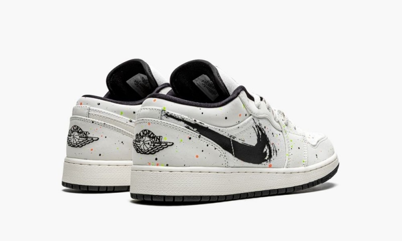 Nike Air Jordan 1 Low SE GS 'Paint Splatter' Lasten Kengät Mustat Oranssi Valkoinen | 482OUIMAJ