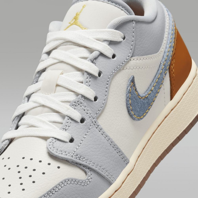 Nike Air Jordan 1 Low SE Lasten Kengät Harmaat Valkoinen | 856QNOGET