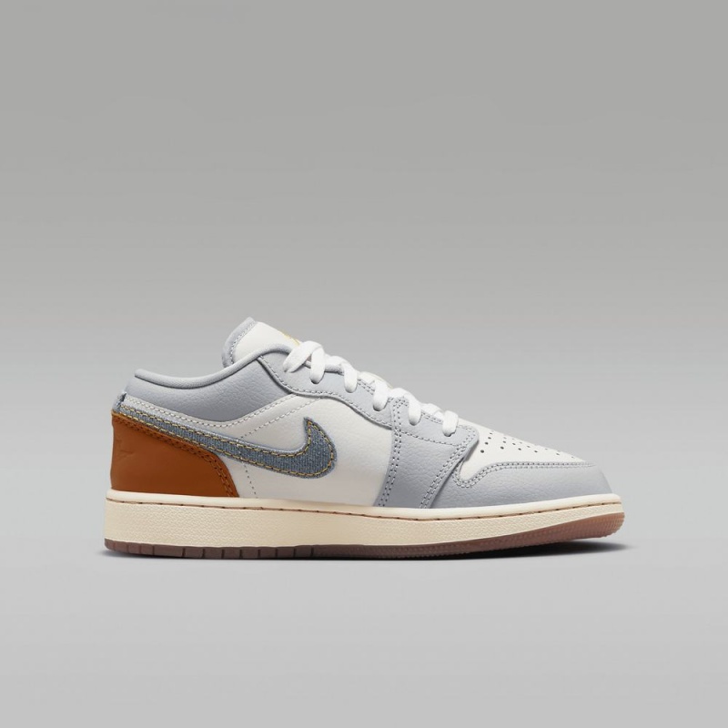 Nike Air Jordan 1 Low SE Lasten Kengät Harmaat Valkoinen | 856QNOGET