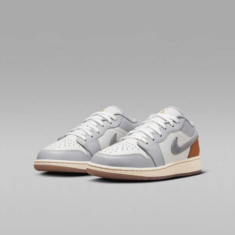 Nike Air Jordan 1 Low SE Lasten Kengät Harmaat Valkoinen | 856QNOGET
