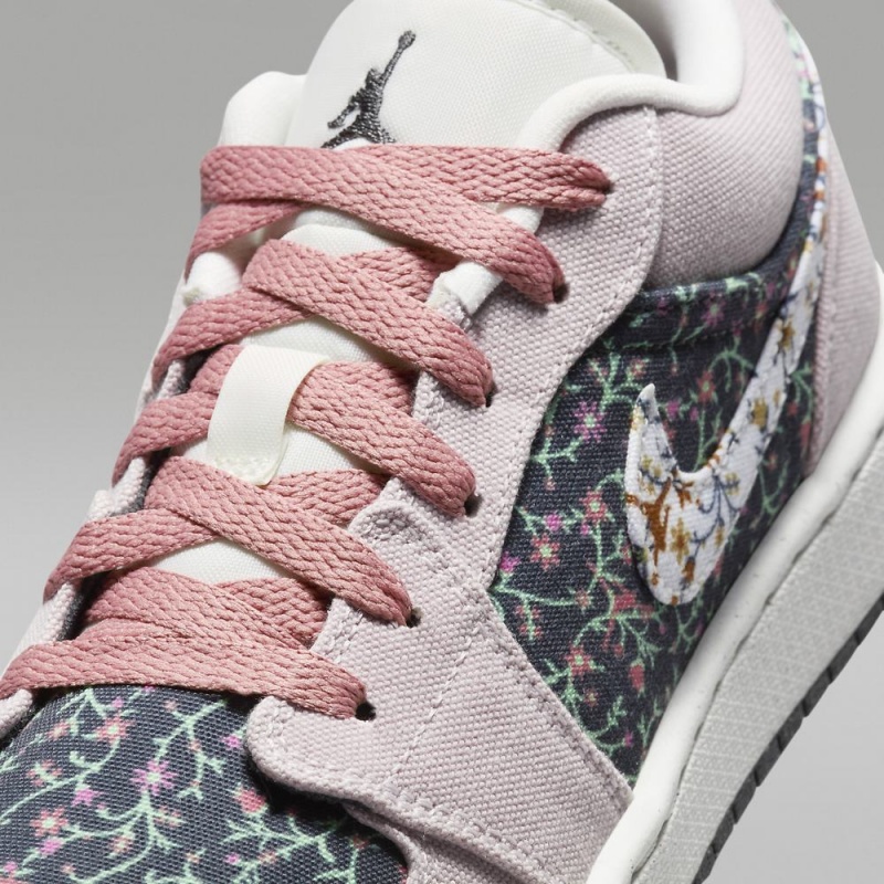 Nike Air Jordan 1 Low SE Lasten Kengät Kukka Valkoinen Pinkki | 512VUCXNR