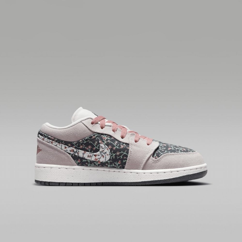 Nike Air Jordan 1 Low SE Lasten Kengät Kukka Valkoinen Pinkki | 512VUCXNR