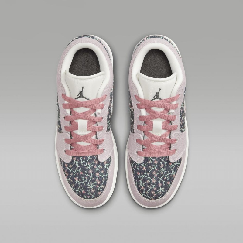 Nike Air Jordan 1 Low SE Lasten Kengät Kukka Valkoinen Pinkki | 512VUCXNR